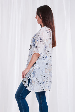 FLORAL LAYERED FRONT TOP