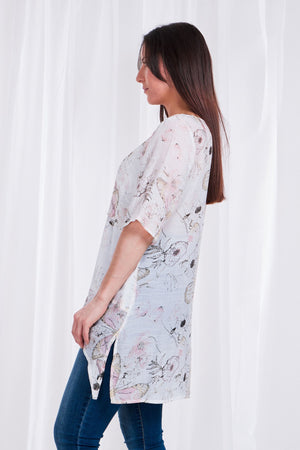 FLORAL LAYERED FRONT TOP