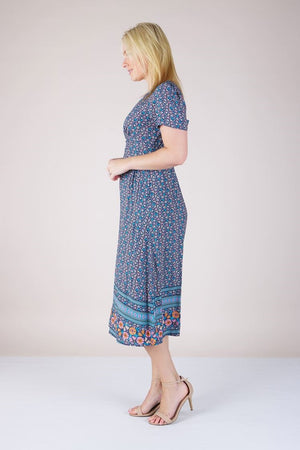 FLORAL MIDI DAY DRESS