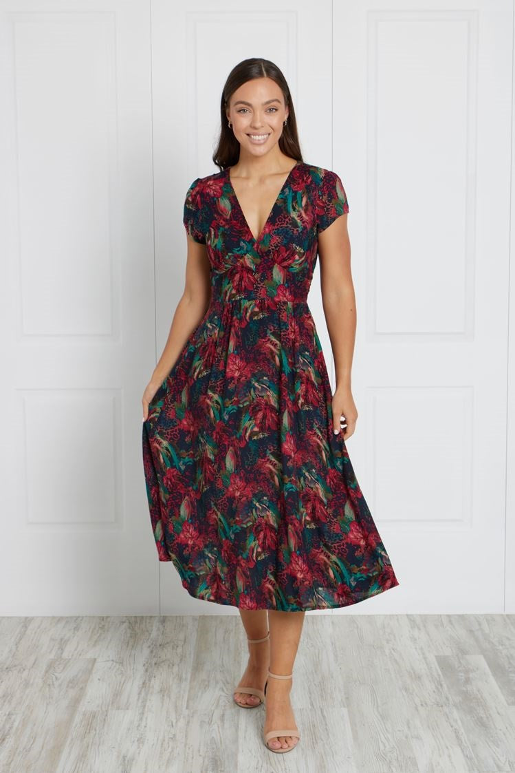 FLORAL MIDI DRESS