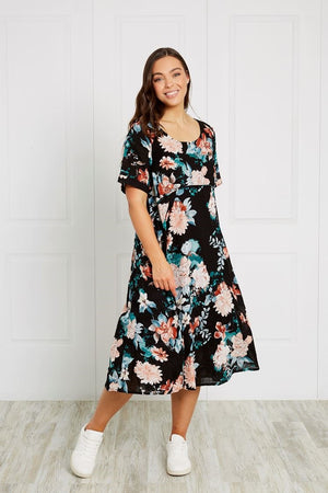 FLORAL MIDI DRESS