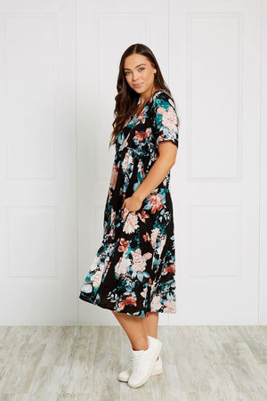 FLORAL MIDI DRESS