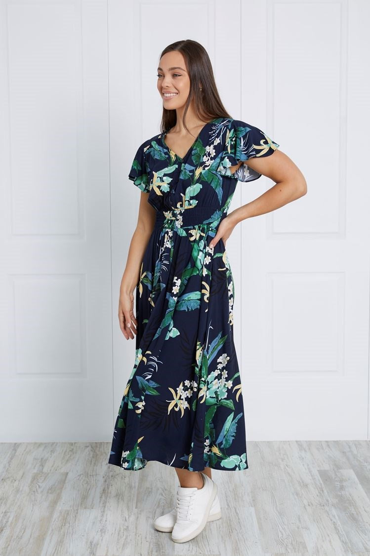 FLORAL MIDI DRESS