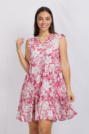 FLORAL SMOCK DRESS