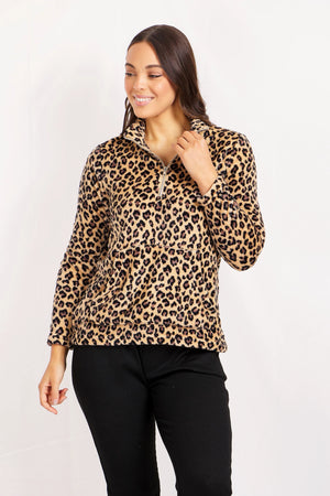 FLUFFY LEOPARD TOP