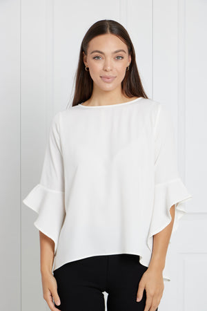 3/4 Flute Sleeve Blouse