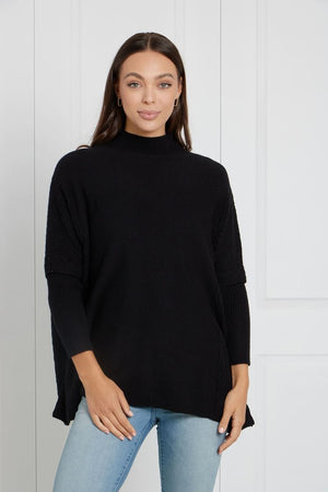 HIGH NECK OVERSIZED KNIT JUMPER