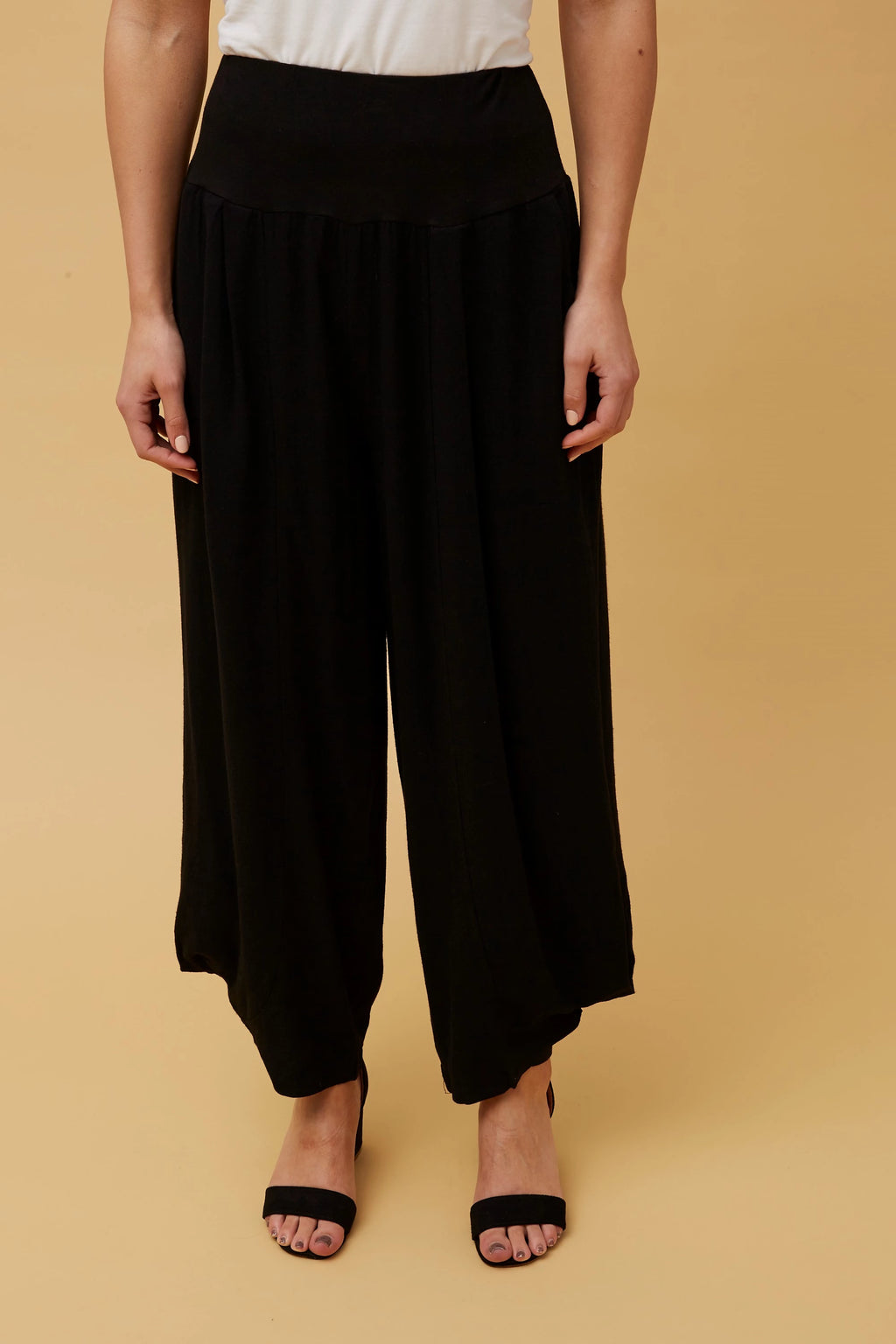 HIGH WAIST LINEN HAREM PANTS