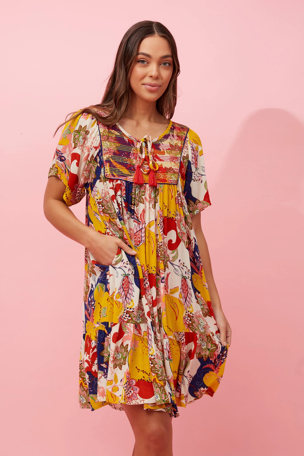 HONDA FLORAL BABYDOLL DRESS