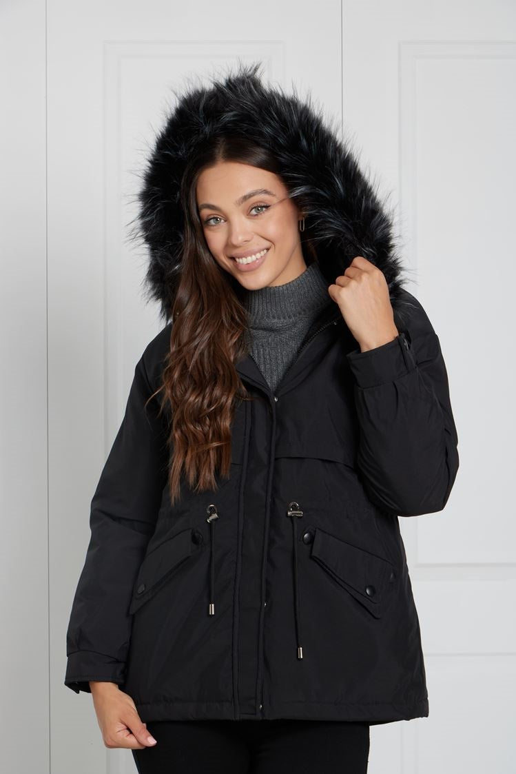 HOODED QUILTED PUFFER COAT