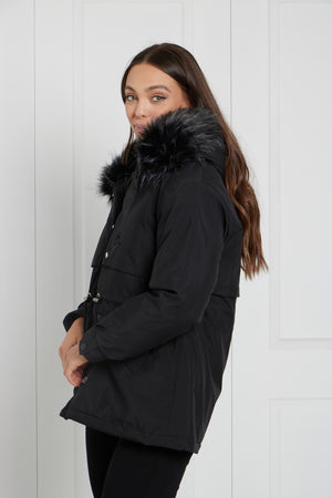 HOODED QUILTED PUFFER COAT