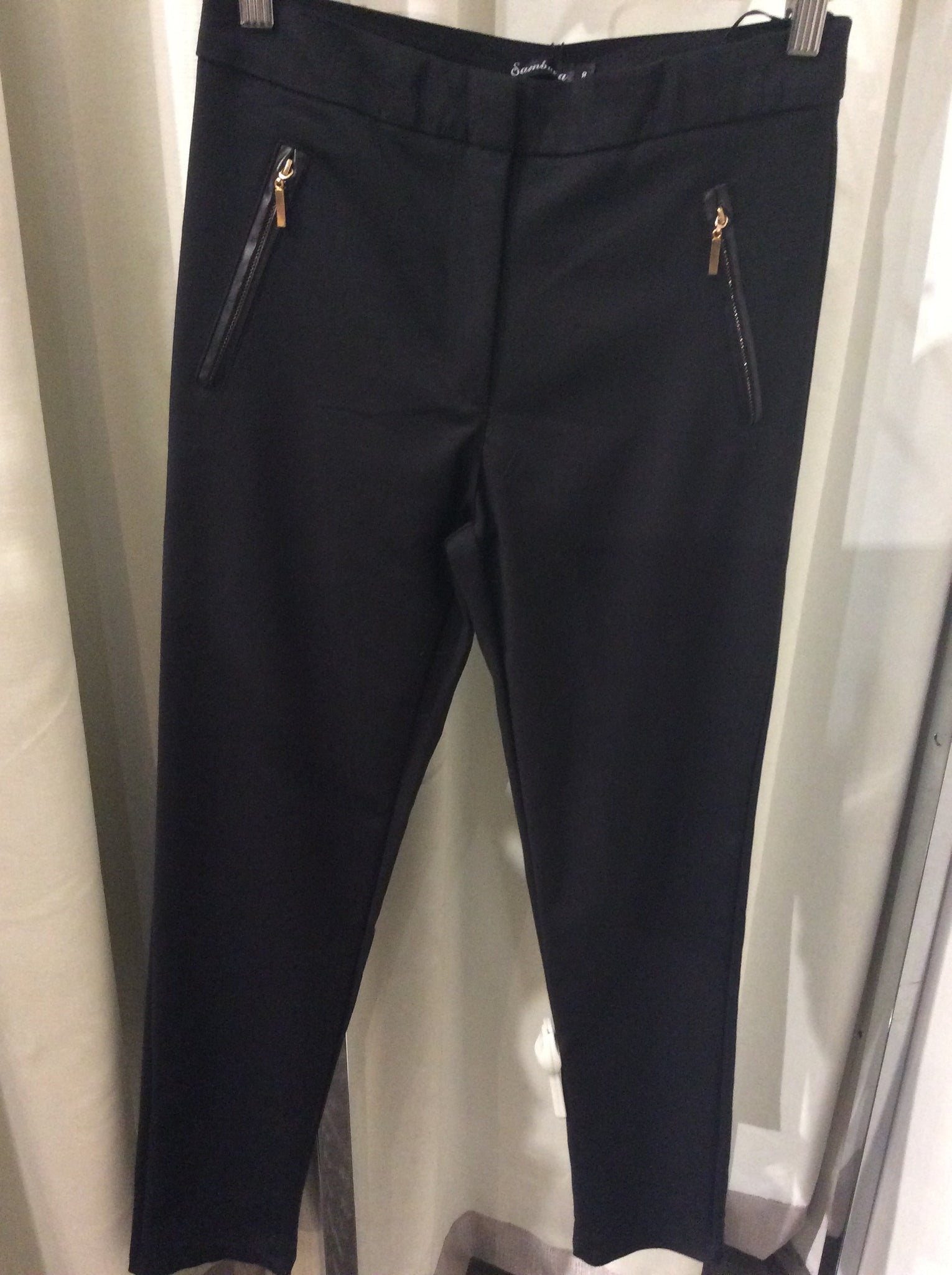 PU TRIM POCKET PANTS