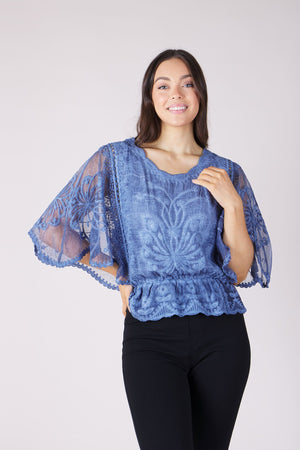 LACE AND EMBROIDERY BLOUSE
