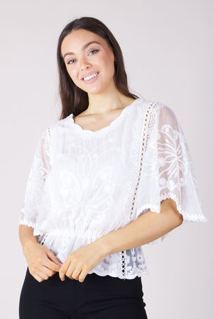 LACE AND EMBROIDERY BLOUSE