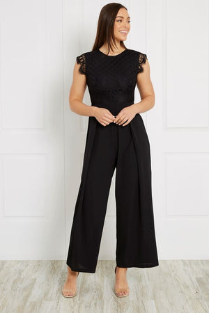 LACE BODICE JUMPSUIT