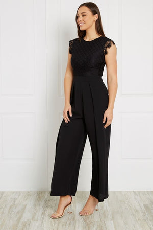 LACE BODICE JUMPSUIT