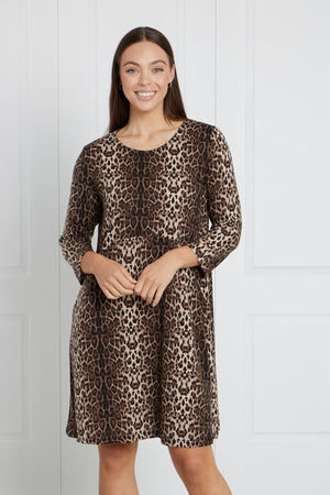 LEOPARD PRINT SHIFT DRESS