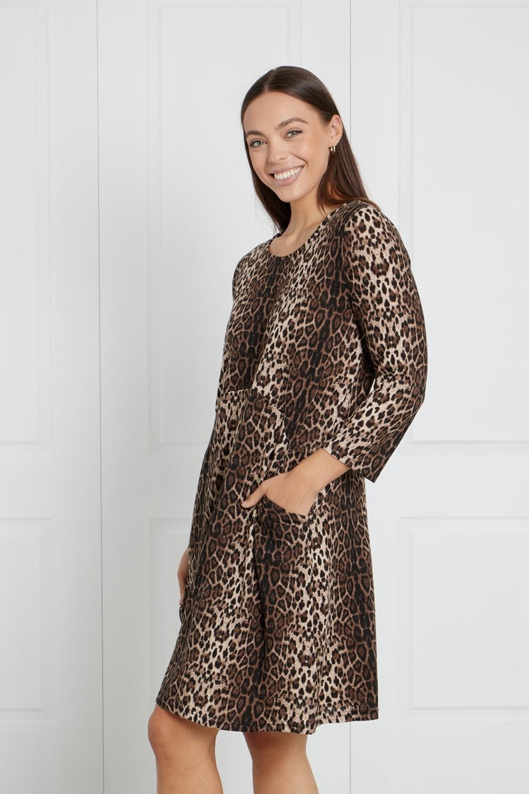LEOPARD PRINT SHIFT DRESS