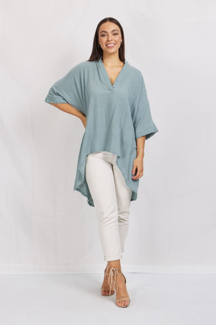 LINEN OVERSIZED TOP