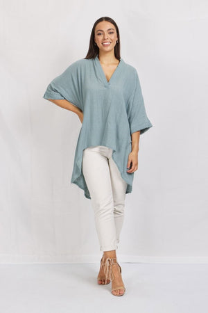 LINEN OVERSIZED TOP