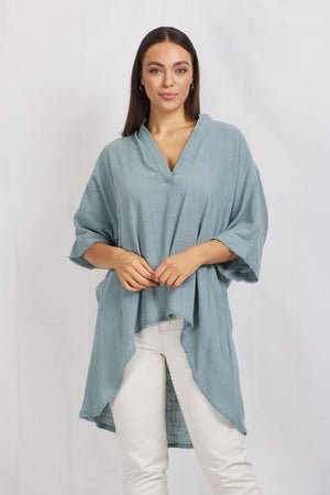 LINEN OVERSIZED TOP