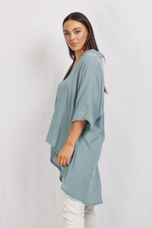 LINEN OVERSIZED TOP