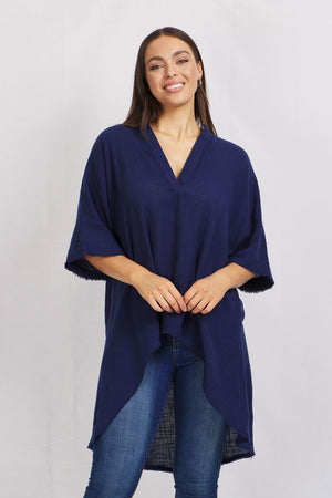 LINEN OVERSIZED TOP