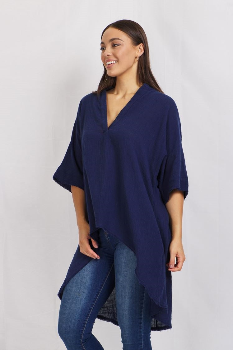LINEN OVERSIZED TOP
