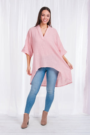 LINEN OVERSIZED TOP