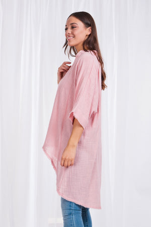 LINEN OVERSIZED TOP
