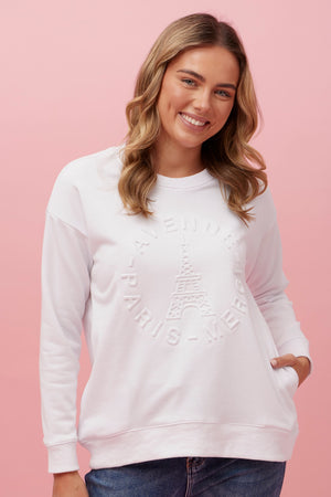 MONAR PARIS EMBOSSED SWEATSHIRT