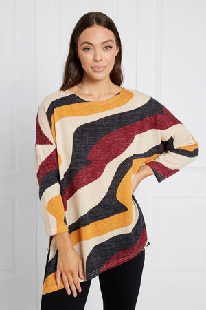 OVERSIZED ABSTRACT PRINT TOP