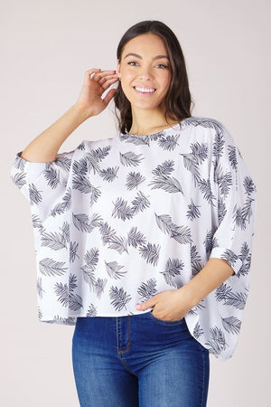 OVERSIZED BOTANICAL PRINT TOP