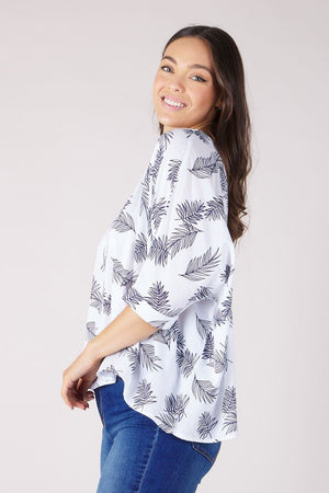 OVERSIZED BOTANICAL PRINT TOP