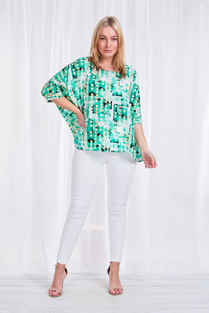 OVERSIZED PRINTED TOP
