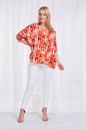 OVERSIZED PRINTED TOP