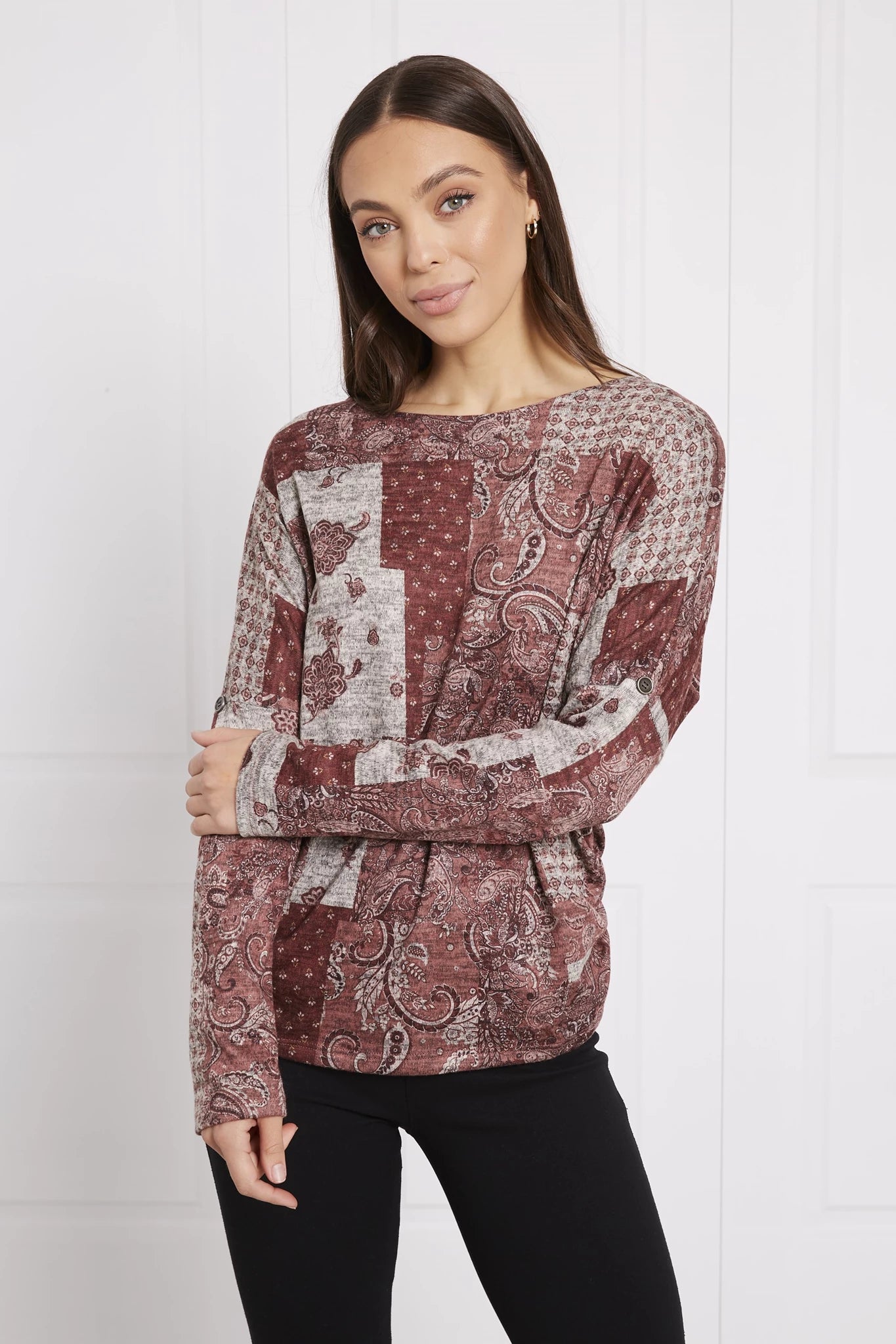 PATCHWORK PRINT TOP