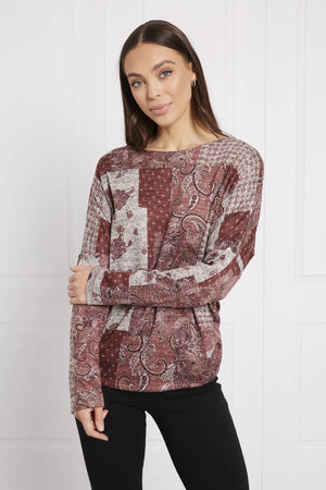 PATCHWORK PRINT TOP