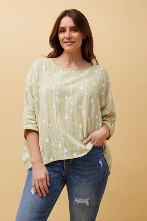 POLK DOT OVERSIZED TOP