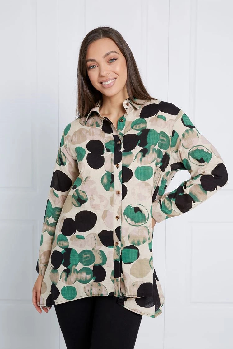 POLKA DOT OVERSIZED SHIRT