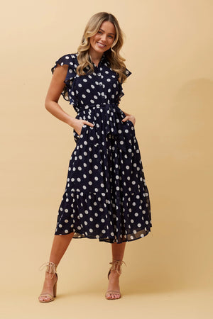 POLKA DOT SHIRT DRESS