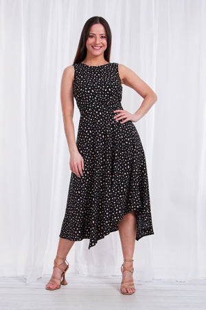 PRINTED MIDI DRESS