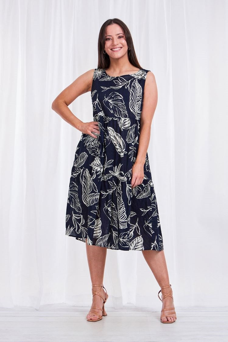PRINTED TIERED DRESS