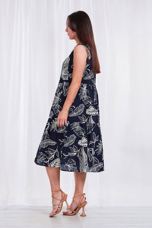 PRINTED TIERED DRESS