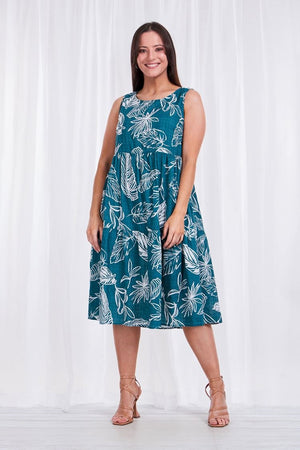 PRINTED TIERED DRESS