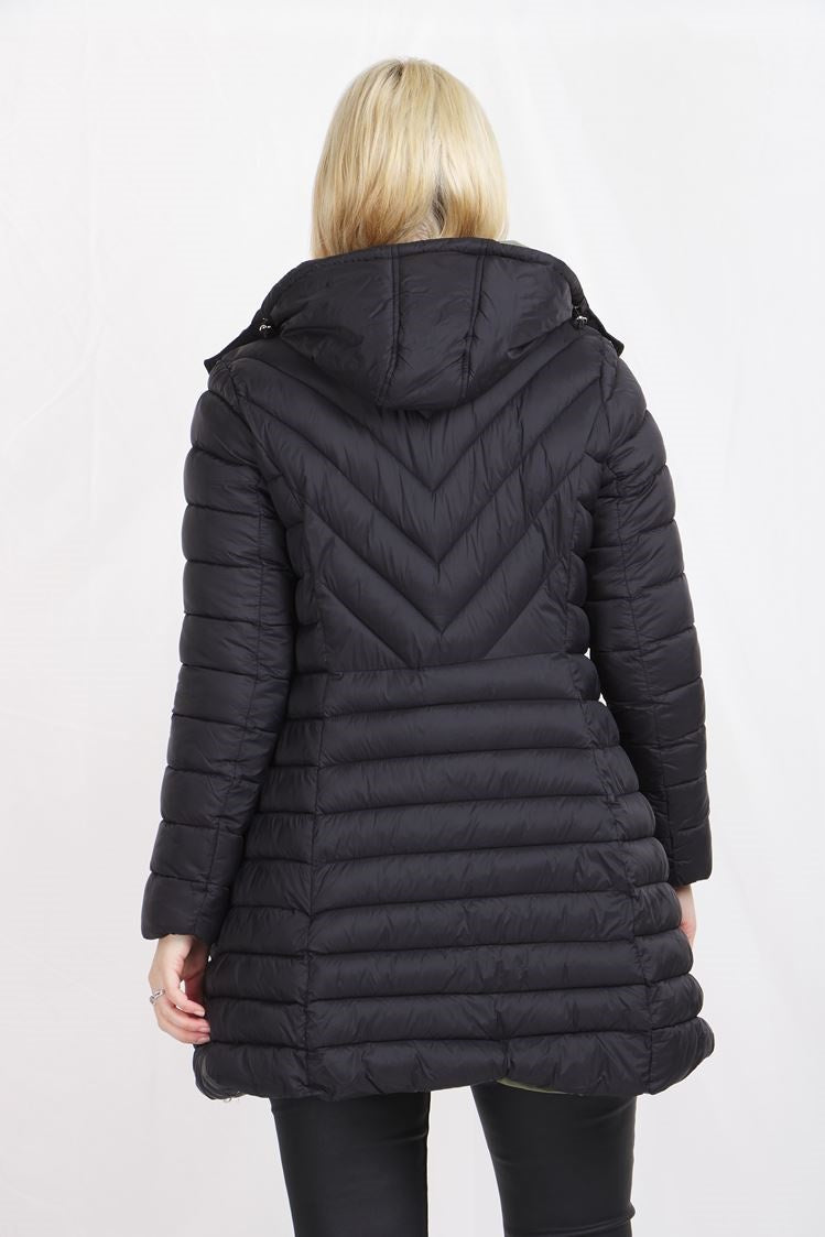 Long Sleeves Puffer Coat With Hoody