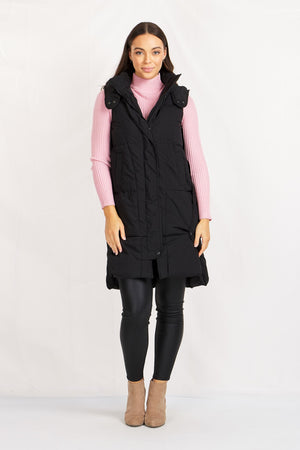 Puffer Vest With Hoody