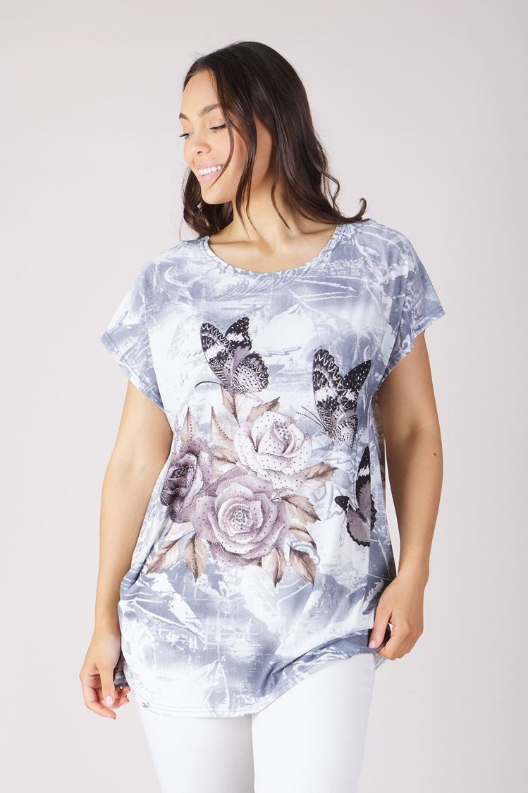 ROSES PRINT TOP