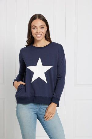 STAR PRINT SWEATSHIRT