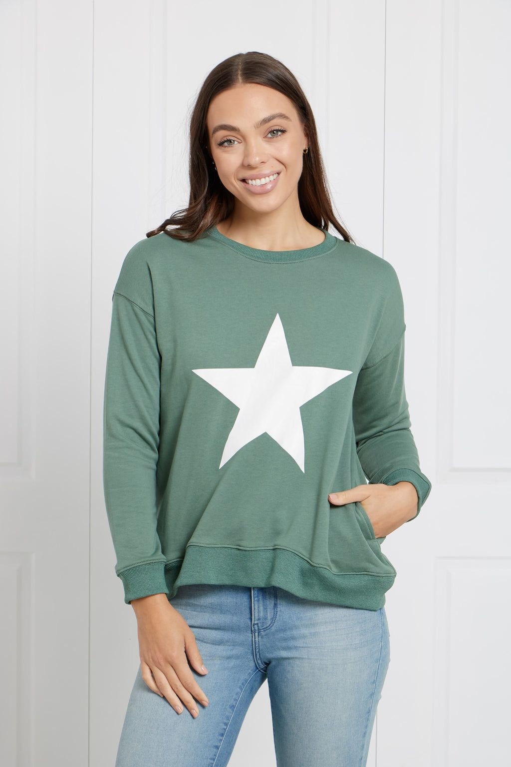 STAR PRINT SWEATSHIRT